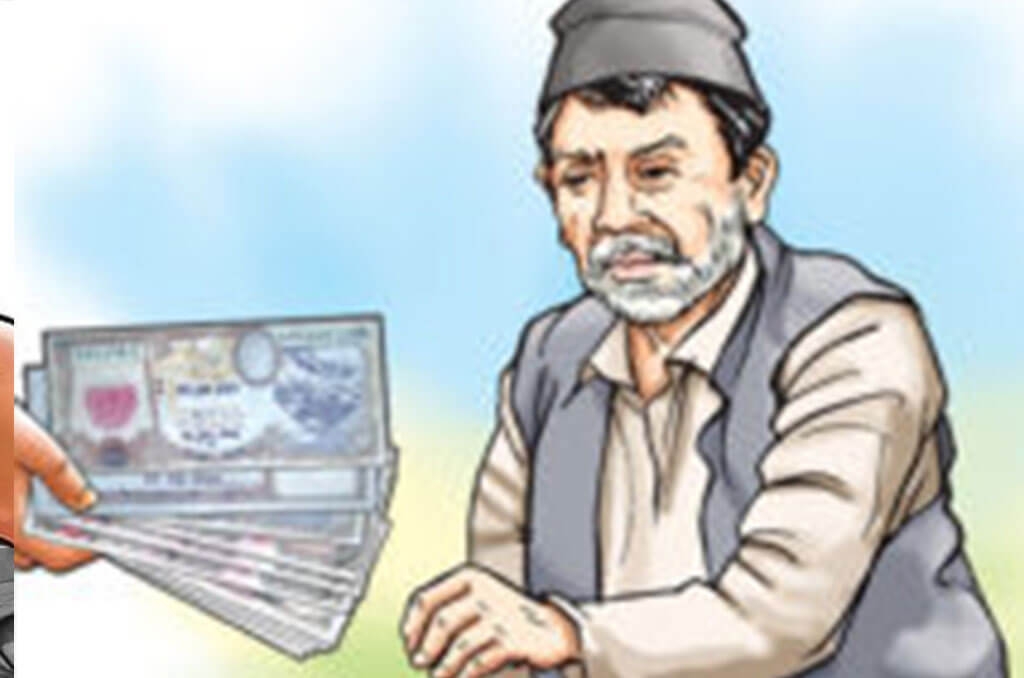 ईच्छाकामनाका ज्येष्ठ नागरिकलाई भत्ता दिँदै सामुदायिक वन