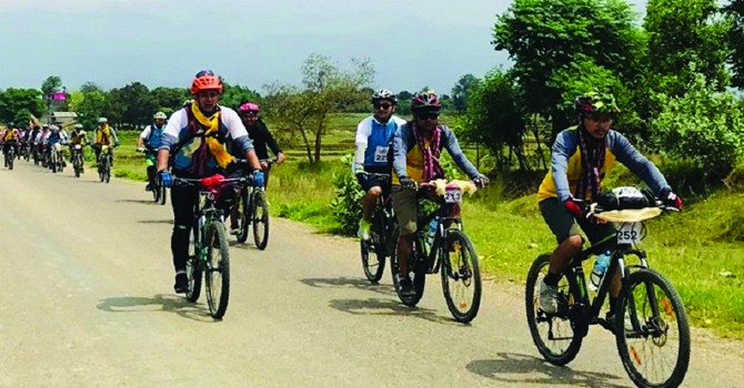 सिन्धुलीगढीको प्रचार–प्रसार गर्न साइकलयात्रा