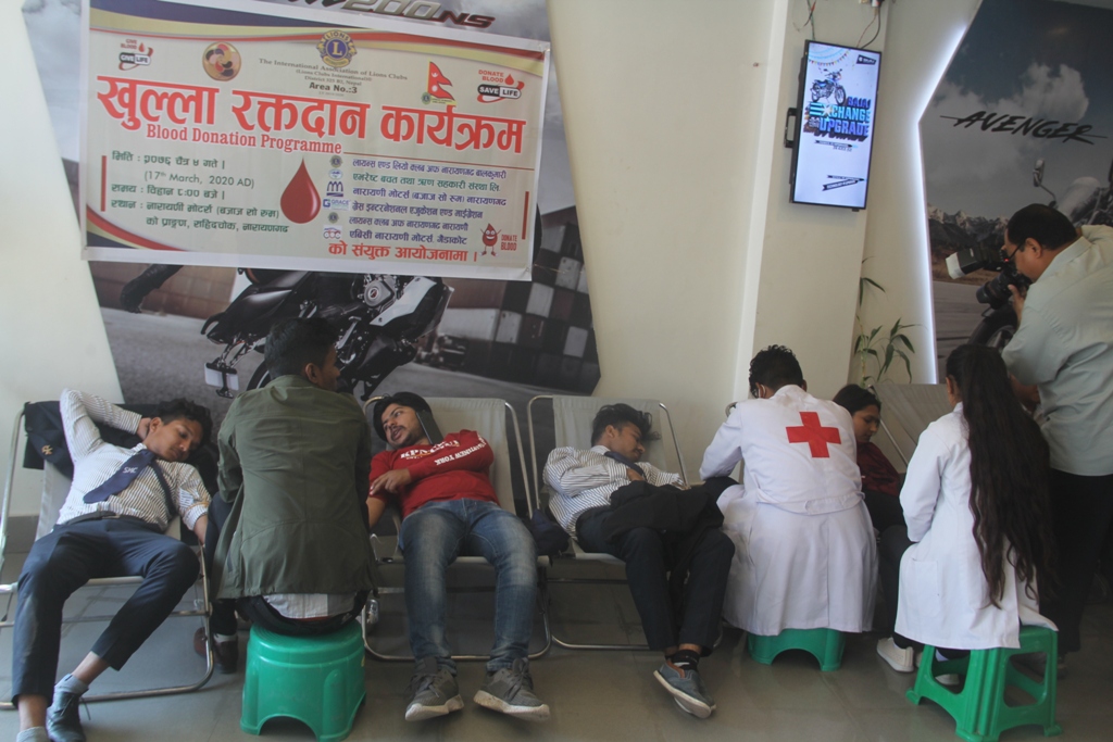 नारायणगढमा सात संस्थाको संयुक्त रक्तदान