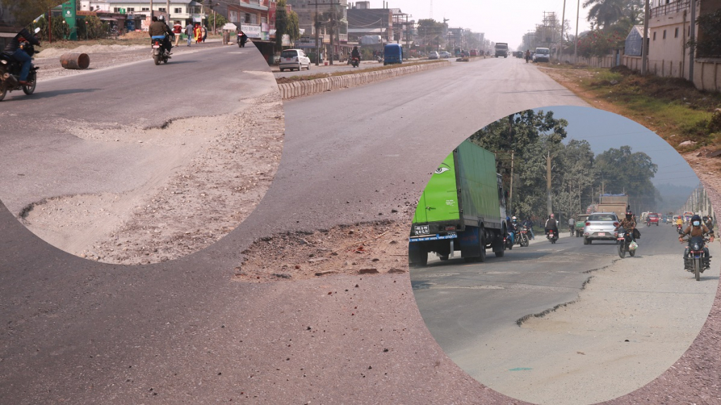 भरतपुरको बाइपास सडकको विजोगः चार वर्षमा पनि भएन साढे दुई किलोमिटर काम