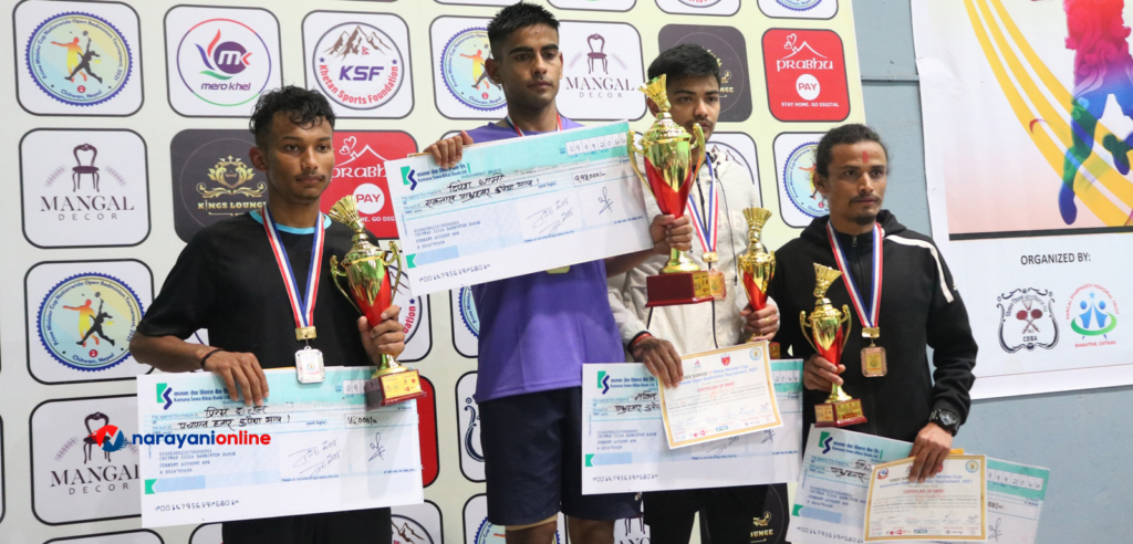 प्रधानमन्त्री कप व्याडमिन्टनः विश्व वरियताका प्रिन्स दाहाललाई हराउँदै धामीले जिते उपाधि