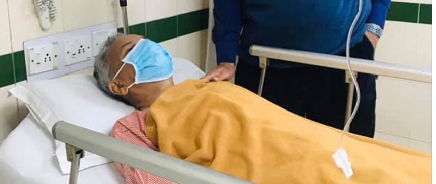 पूर्वप्रधानमन्त्री डा. बाबुराम भट्टराई अस्पताल भर्ना
