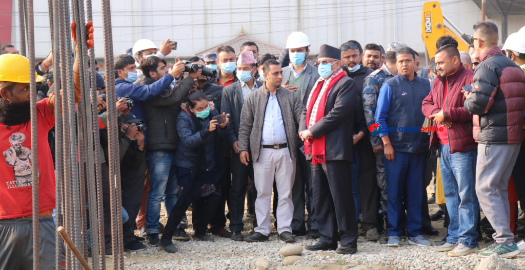 सिटीहलको विरोधी ओली नै आएर सिटीहलको शिलान्यास गरेको देख्दा खुशी छुः प्रचण्ड
