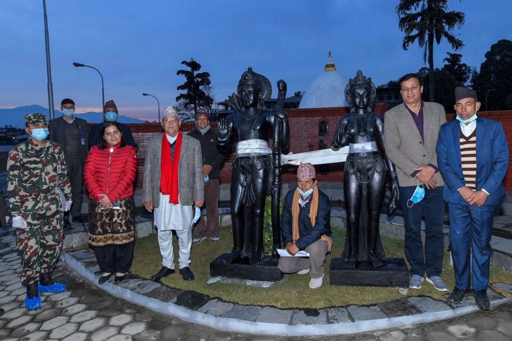 माडीमा अयोध्याधाम बनाउन प्रधानमन्त्रीको आफ्नै सहयोगमा राम र सीताको मूर्ति बन्यो