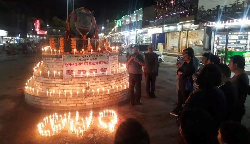 गैंडाको संख्या वृद्धि भएपछि सौराहामा दीप प्रज्वलन